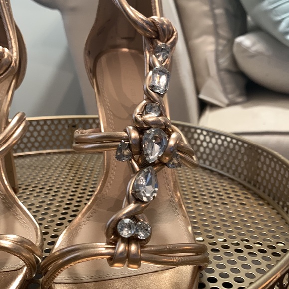 ASOS Size 7 (US size 9) gem high heel, rose gold - Picture 3 of 4